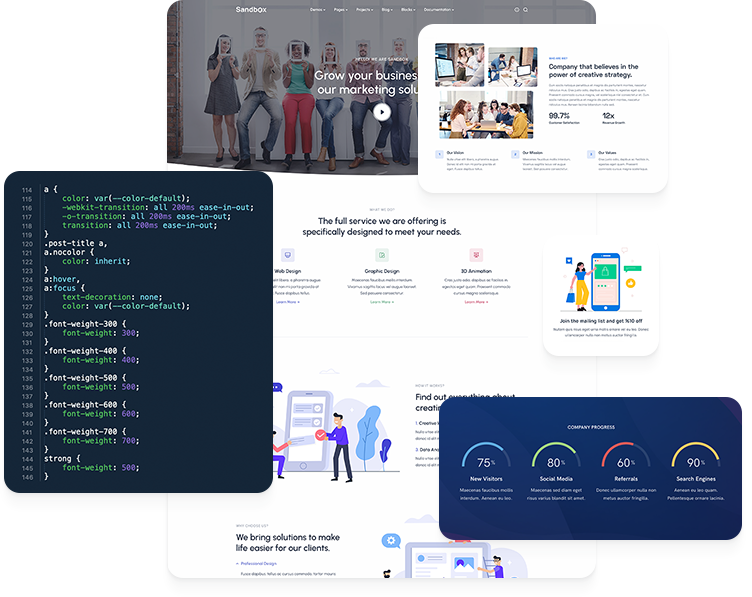 Web development illustration